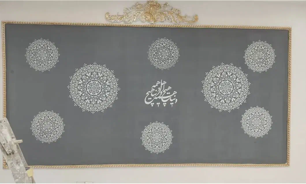 نقاشی ساختمان اینه کاری و نصب کاغذ دیواری|خدمات پیشه و مهارت|پاکدشت, پاکدشت (مامازند)|دیوار