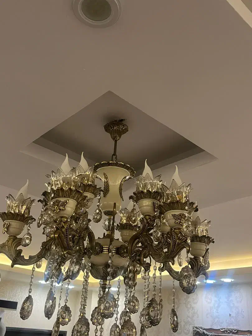 لوستر برنز ۶ شاخه|لوستر و چراغ آویز|اردبیل, |دیوار