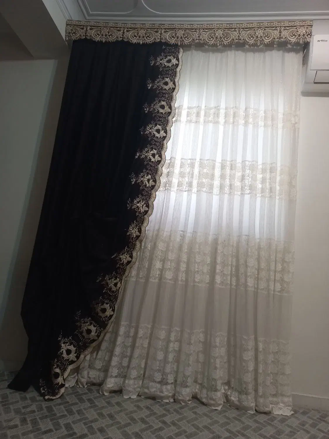 پرده پذیرایی سالم کتیبه|پرده، رانر، رومیزی|رشت, هلال احمر|دیوار