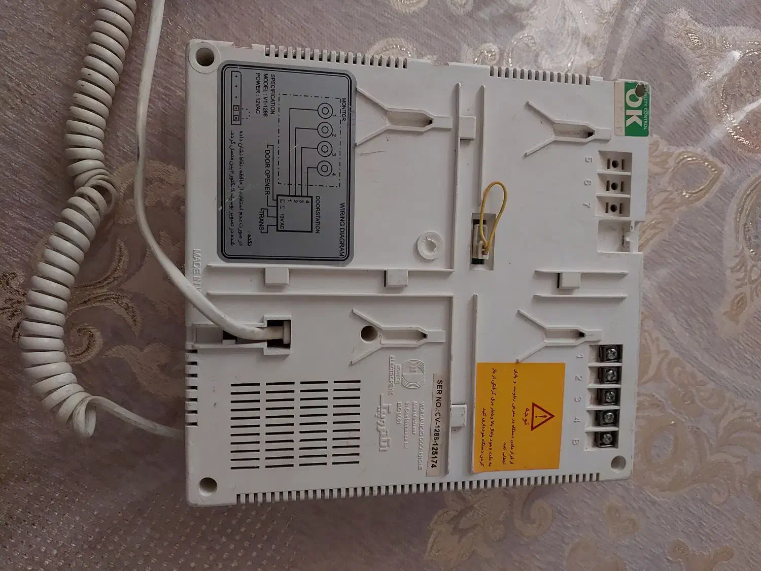 آیفون تصویری مارک تکنوپیک|دوربین مداربسته|قم, نیروگاه|دیوار