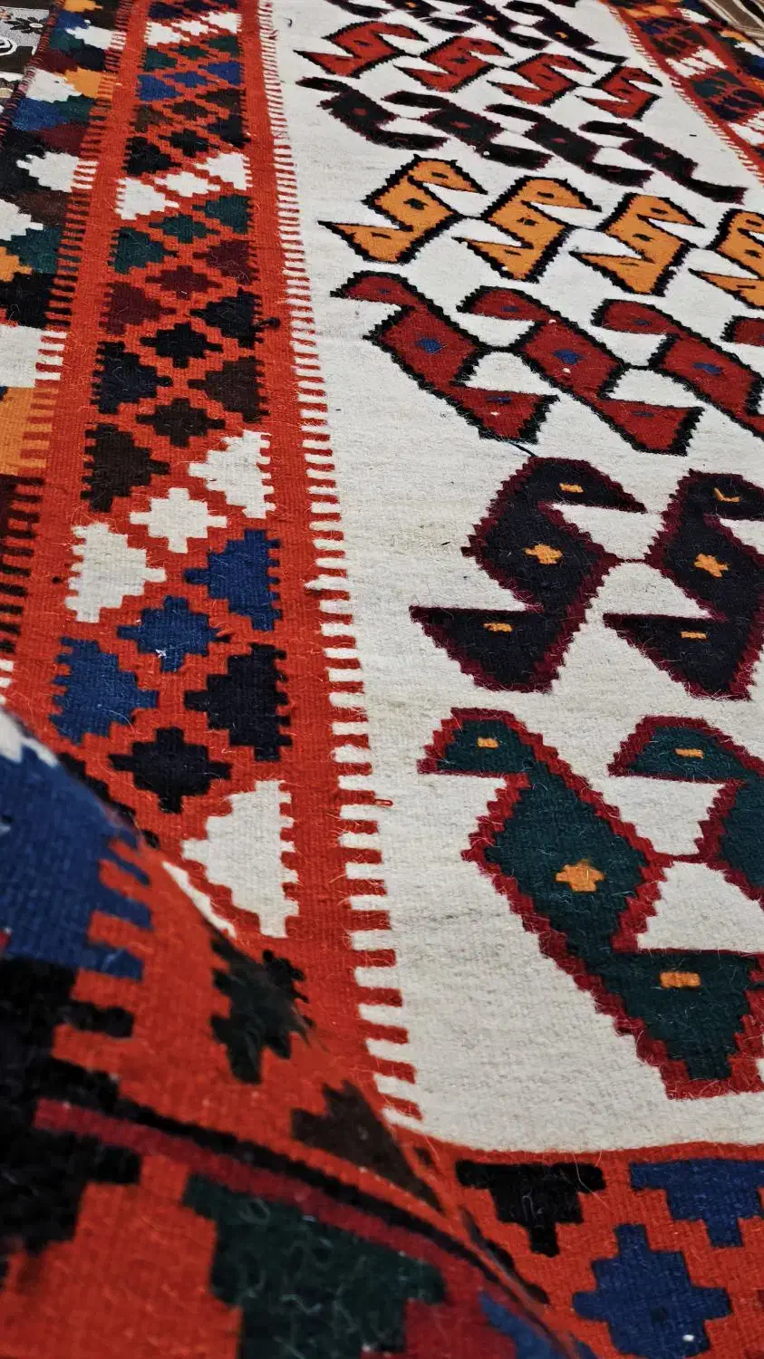 گلیم دستباف قشقایی|گلیم، جاجیم، گبه|جره و بالاده, |دیوار