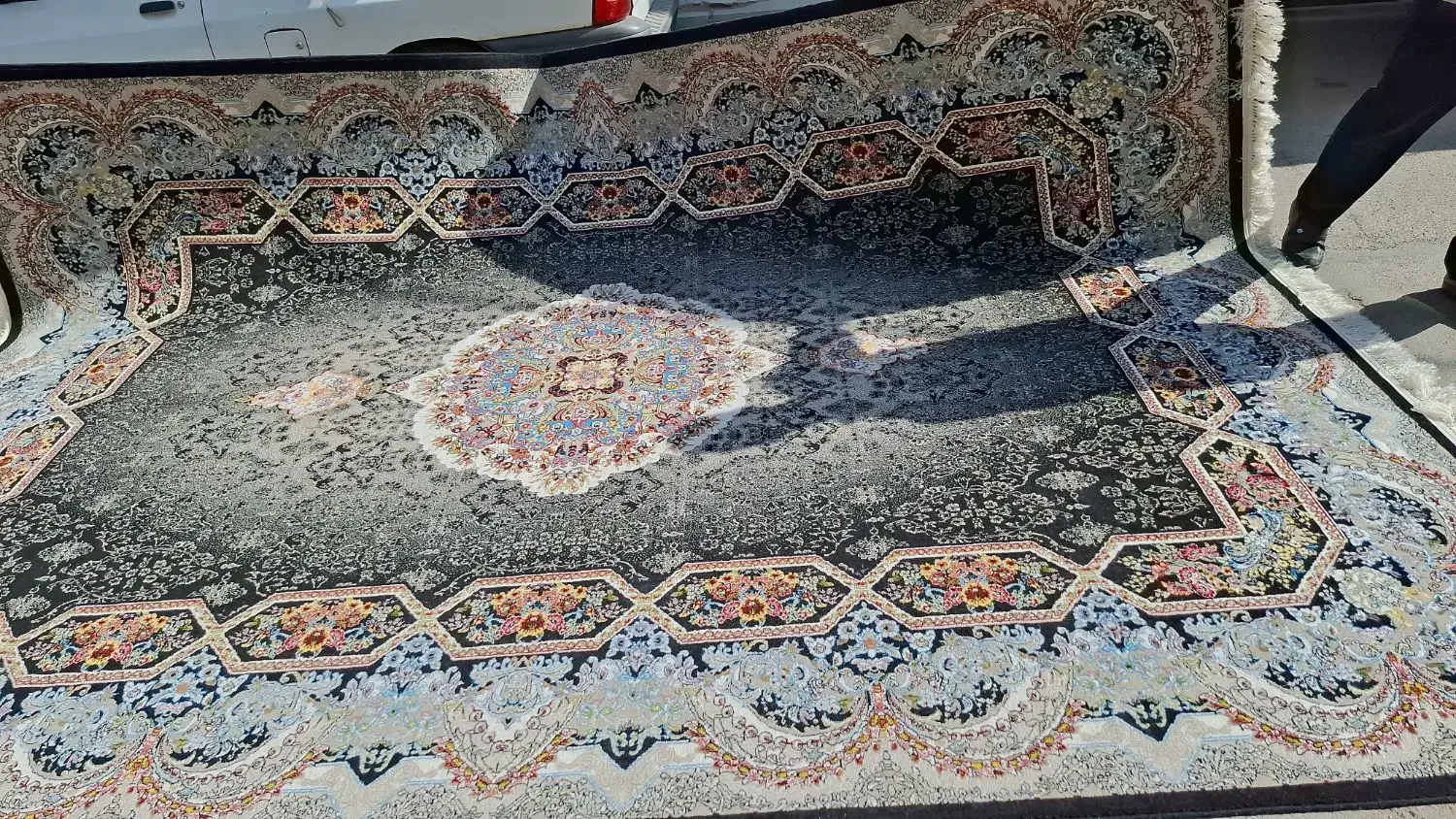 طرح‌ نوک مدادی جفت ۱۲متری بار تازه رسیده|فرش|گنبد کاووس, |دیوار