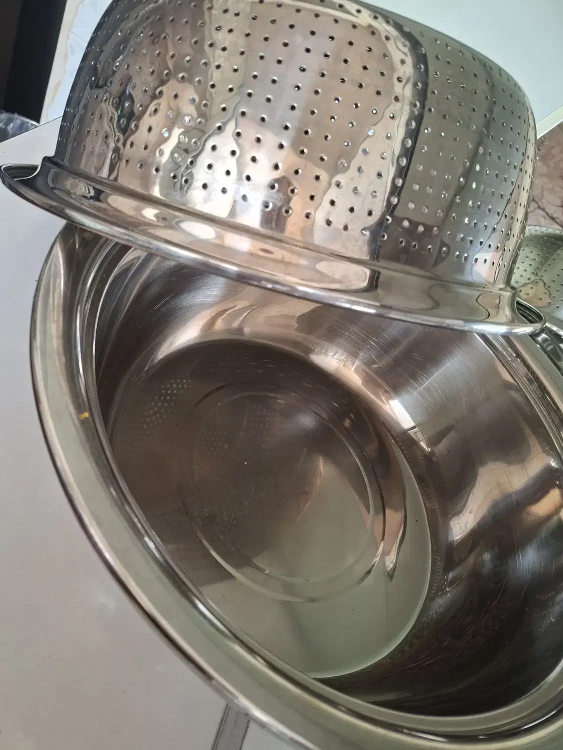 آبکش و لگن استیل|آبچکان و نظمدهنده ظروف|تبریز, |دیوار