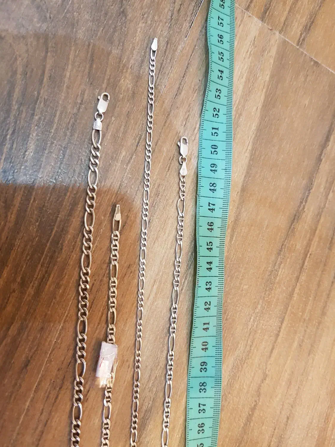 زنجیرهای فیگارو نقره|جواهرات|تبریز, |دیوار