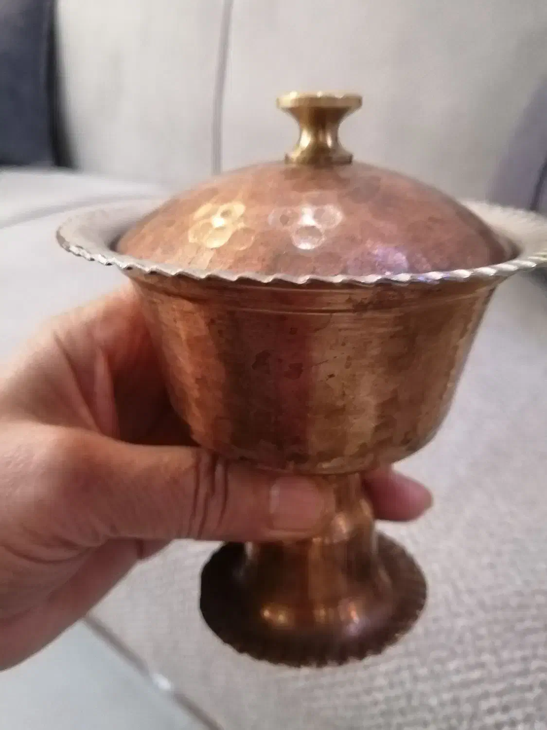 قندان مسی و جا خلالی چند چیز دیگه|صنایع دستی و سایر لوازم تزئینی|محمدیه-قزوین, |دیوار