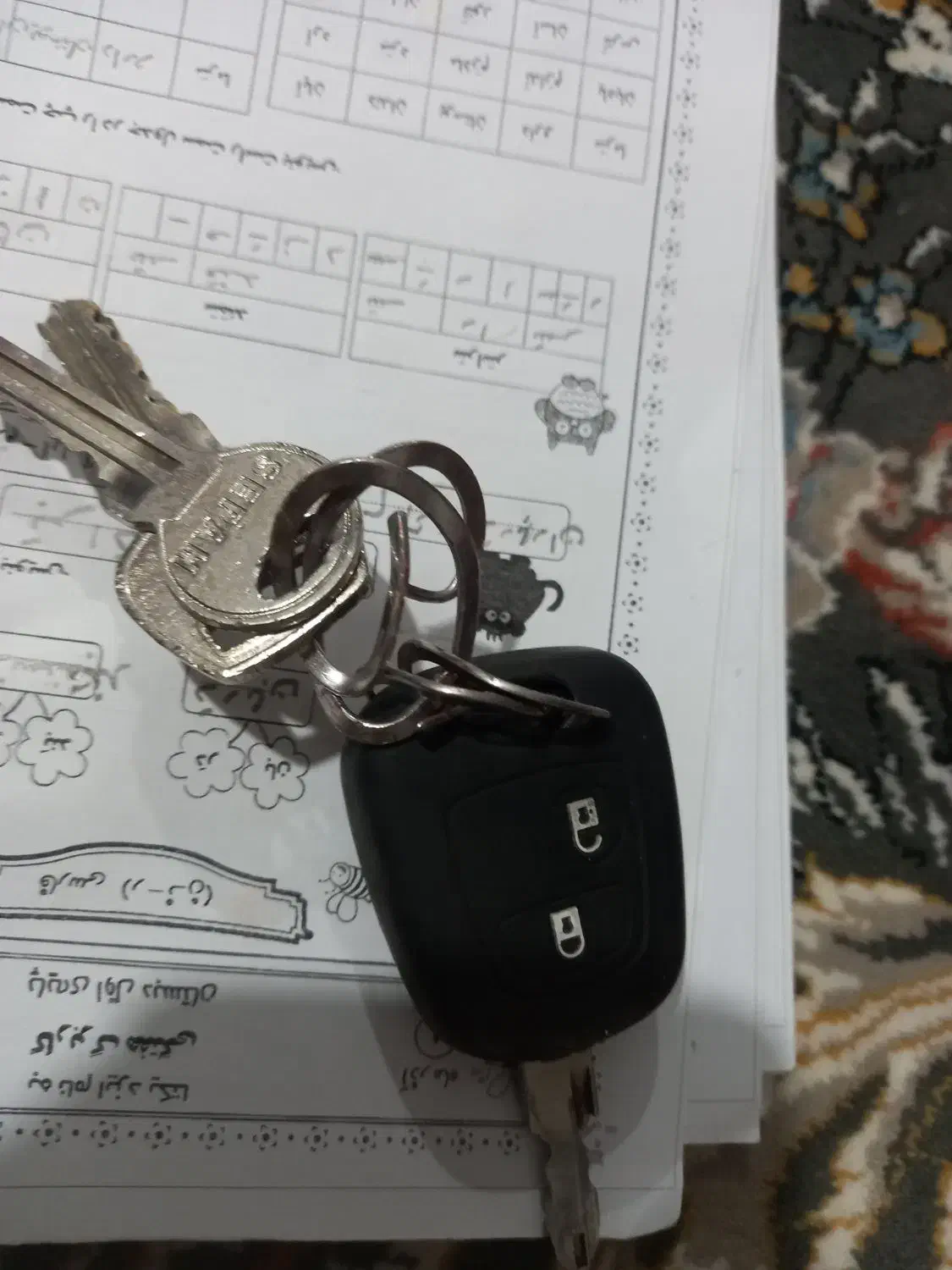 کلید پژو و دوتا کلید خانه پیدا شده|اشیا|بیرجند, |دیوار