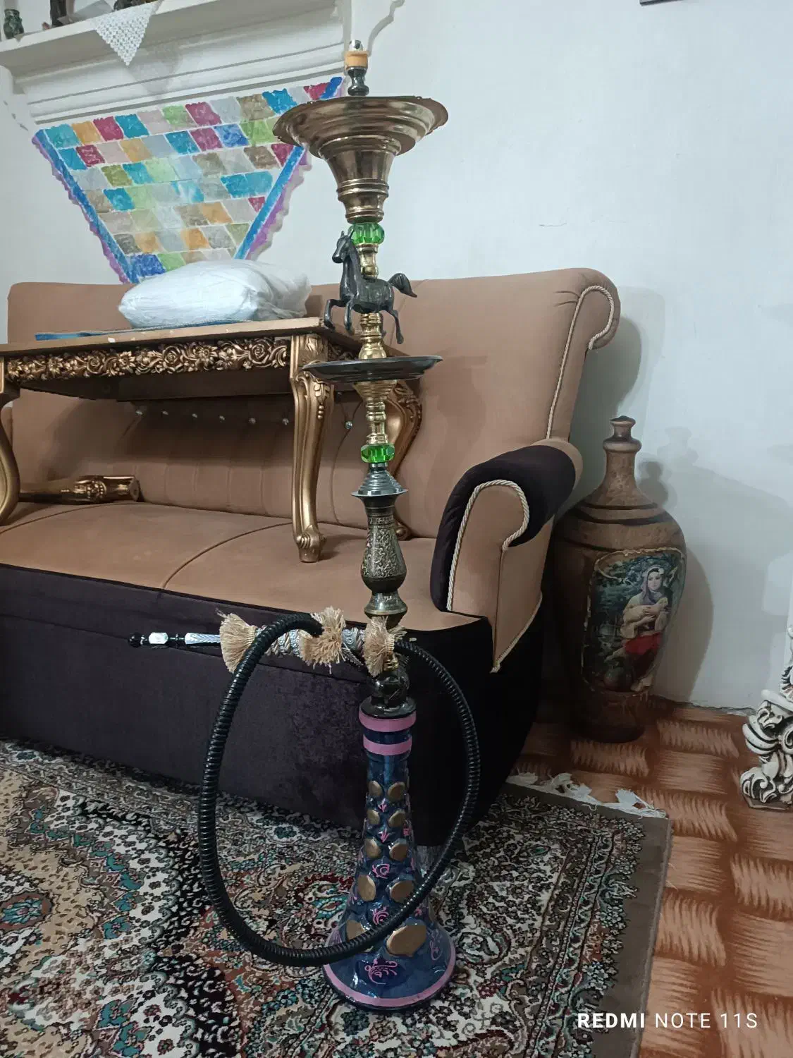 قلیان برنز بلند|کلکسیون و سرگرمی|تبریز, |دیوار