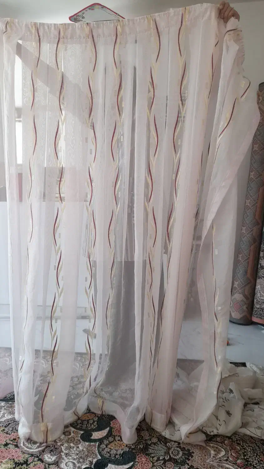 پرده حریر شاین دار|پرده، رانر، رومیزی|نهاوند, |دیوار