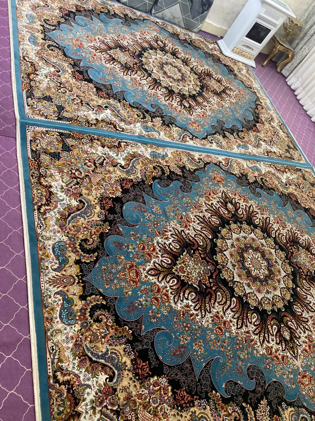 دو عدد فرش ۹متری فیروزه|فرش|نسیمشهر, |دیوار