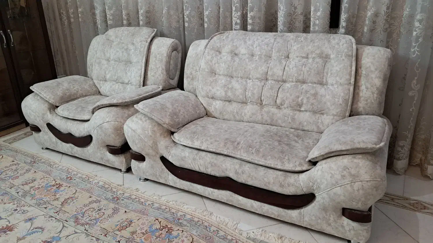 مبل هفت نفره پارچه ای|مبلمان خانگی و میز عسلی|یزد, |دیوار