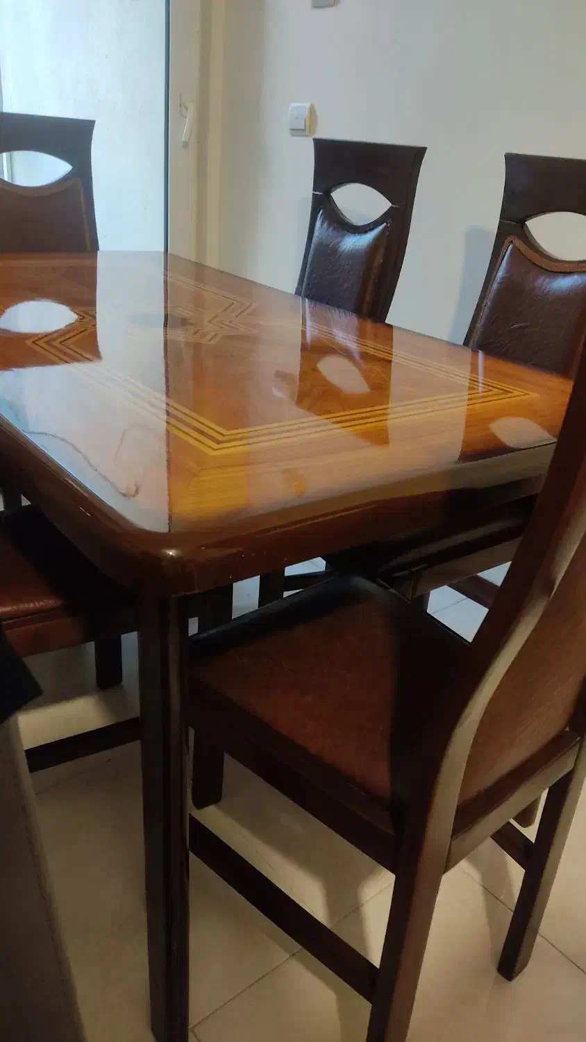 میز غذاخوری شیش نفره چوب|میز و صندلی غذاخوری|پردیس, فاز ۹|دیوار