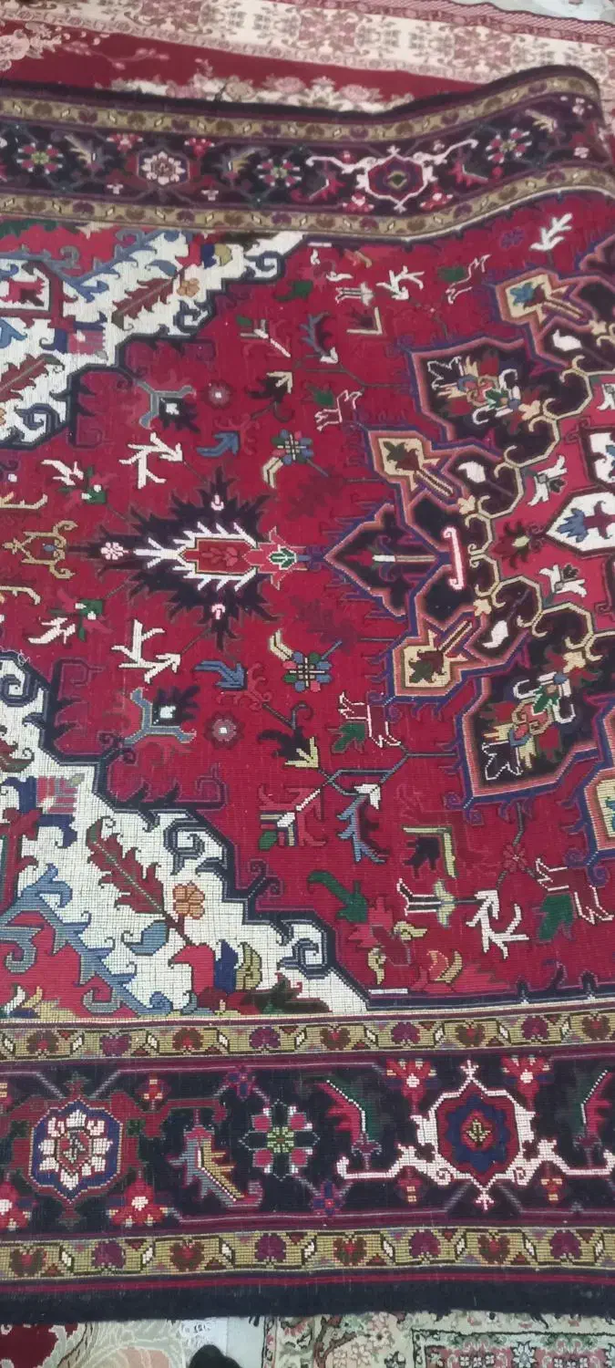 فرش دستباف هریس نونو هست تاز از دار آوردم پایین|فرش|قرچک, مهدیه|دیوار