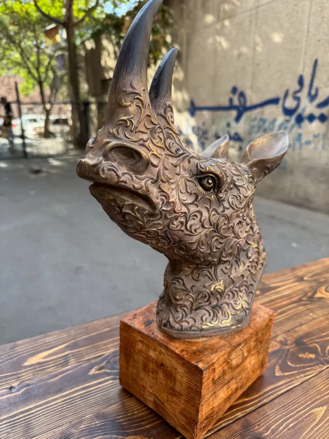 مجسمه دکوری کرگدن|مجسمه، تندیس، ماکت|تبریز, |دیوار