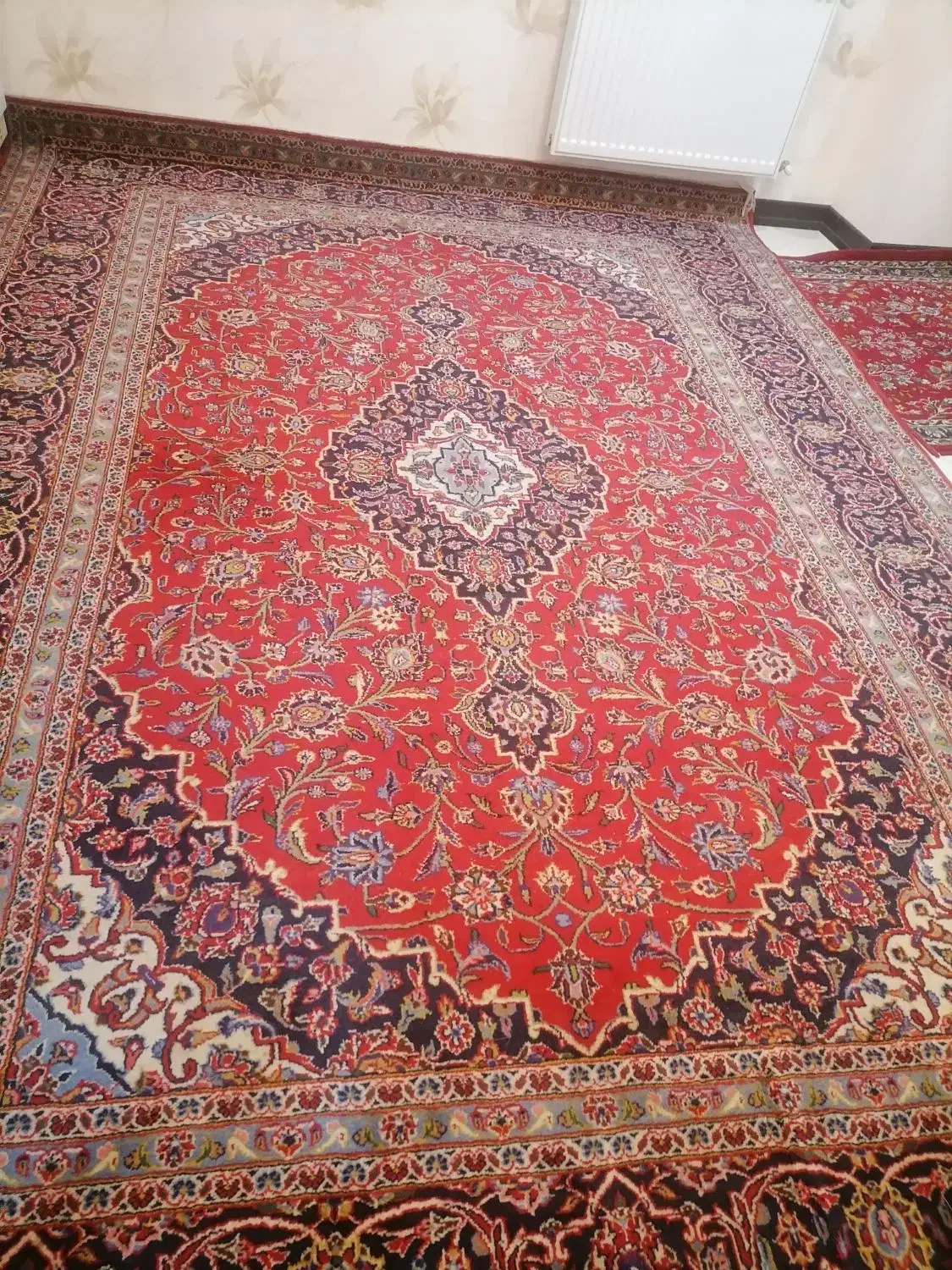 فرش نه متری کاشان لاکی|فرش|خاوران, |دیوار