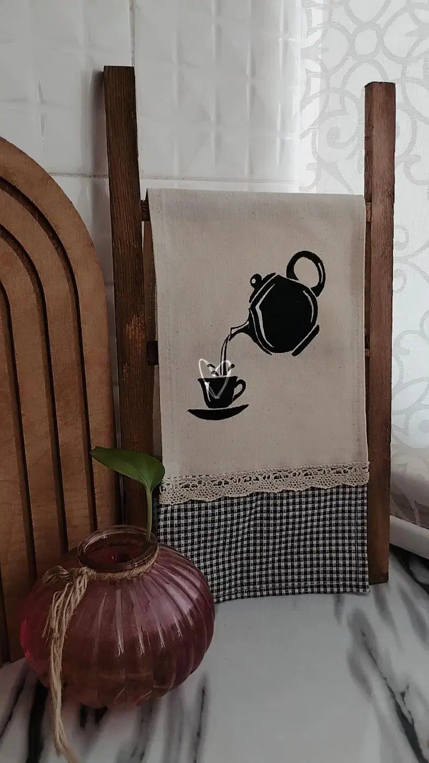 دستمال آشپزخانه نقاشی شده|سفره، حوله، دستمال آشپزخانه|سبزوار, گلشن|دیوار