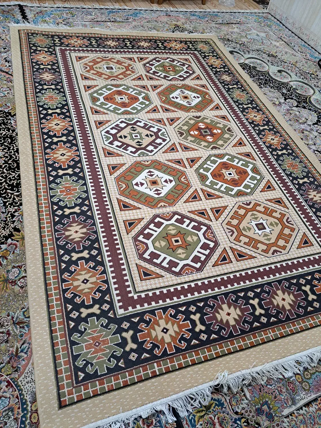 باسلام گلیم فرش در حدنو|گلیم، جاجیم، گبه|ایوان, |دیوار