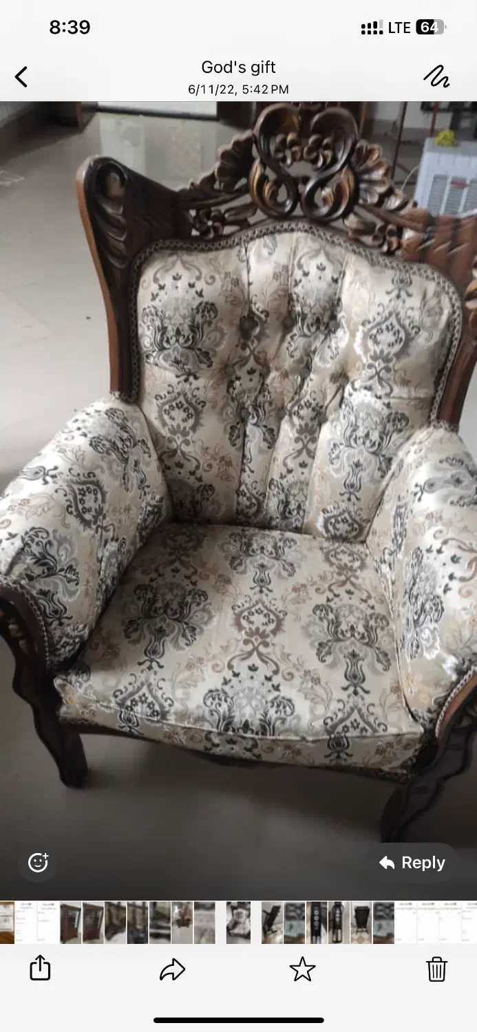 مبل سلطنتی و میز غذاخوری هشت نفر|مبلمان خانگی و میز عسلی|جوادآباد, |دیوار