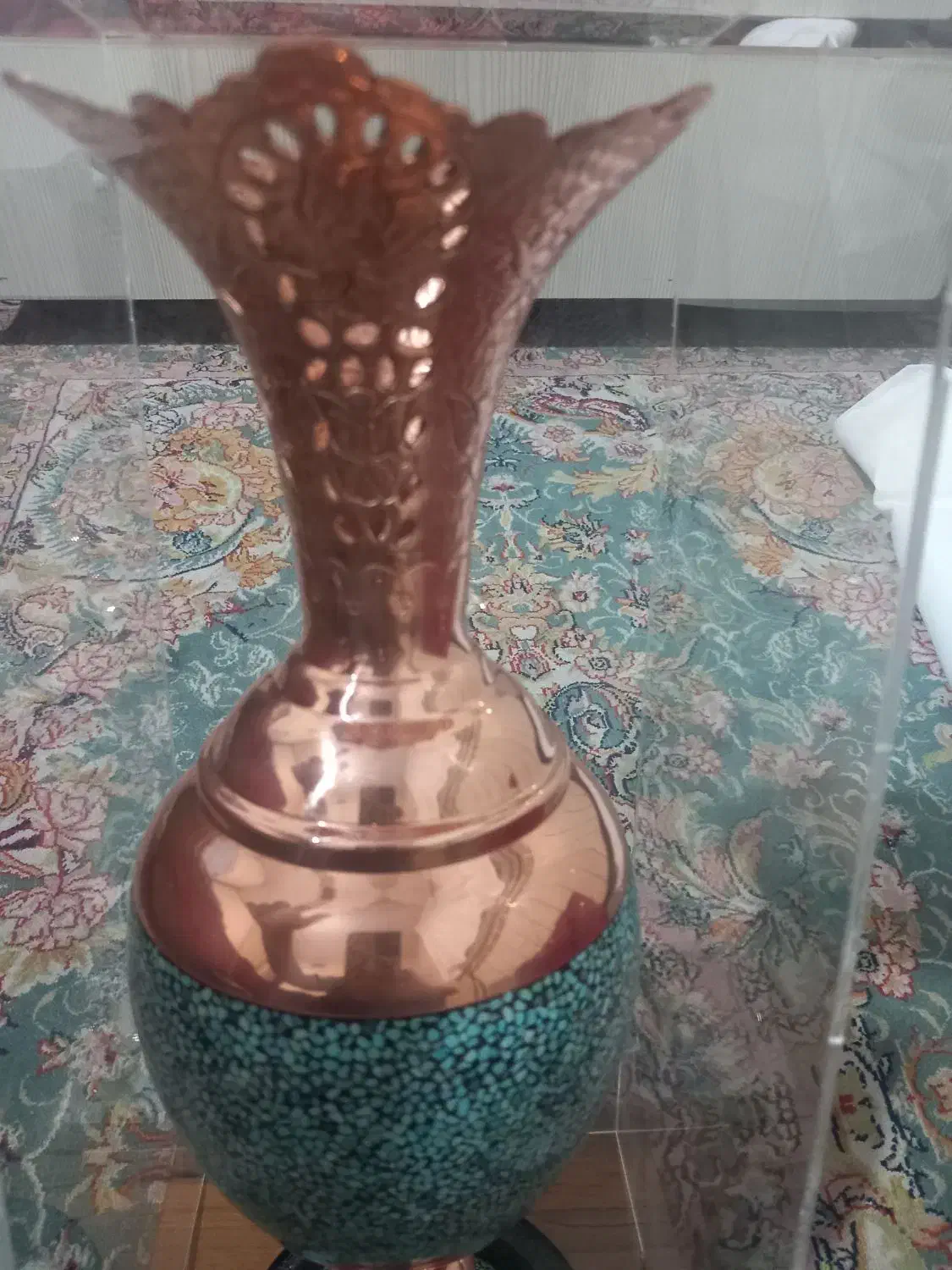 گلدان مسی محصولات اقاجانی مناسب کادو|صنایع دستی و سایر لوازم تزئینی|تهران, ستارخان|دیوار