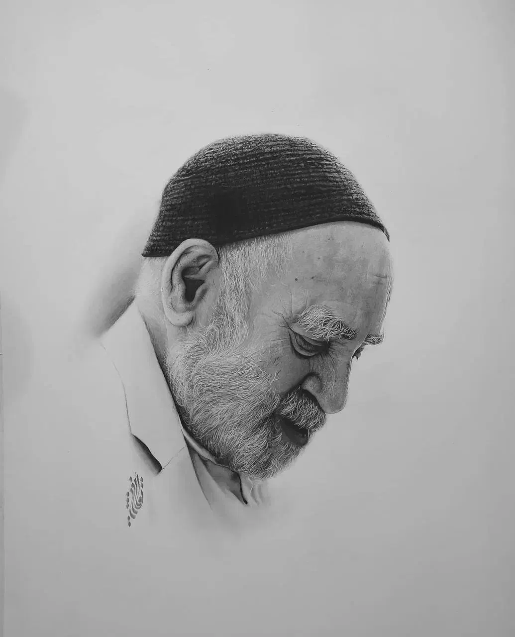 طراحی چهره سیاه قلم|تابلو، نقاشی، عکس|قزوین, |دیوار