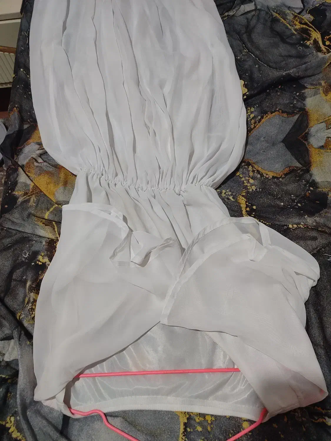 لباس ساده مجلسی سفیدحریر|لباس|تنکابن, |دیوار