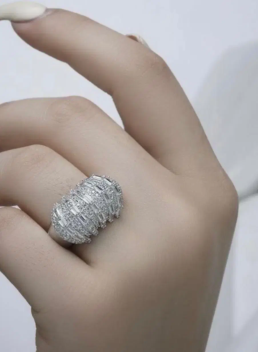 انگشتر جواهر تمام نقره مدل الیزا|بدلیجات|تبریز, |دیوار