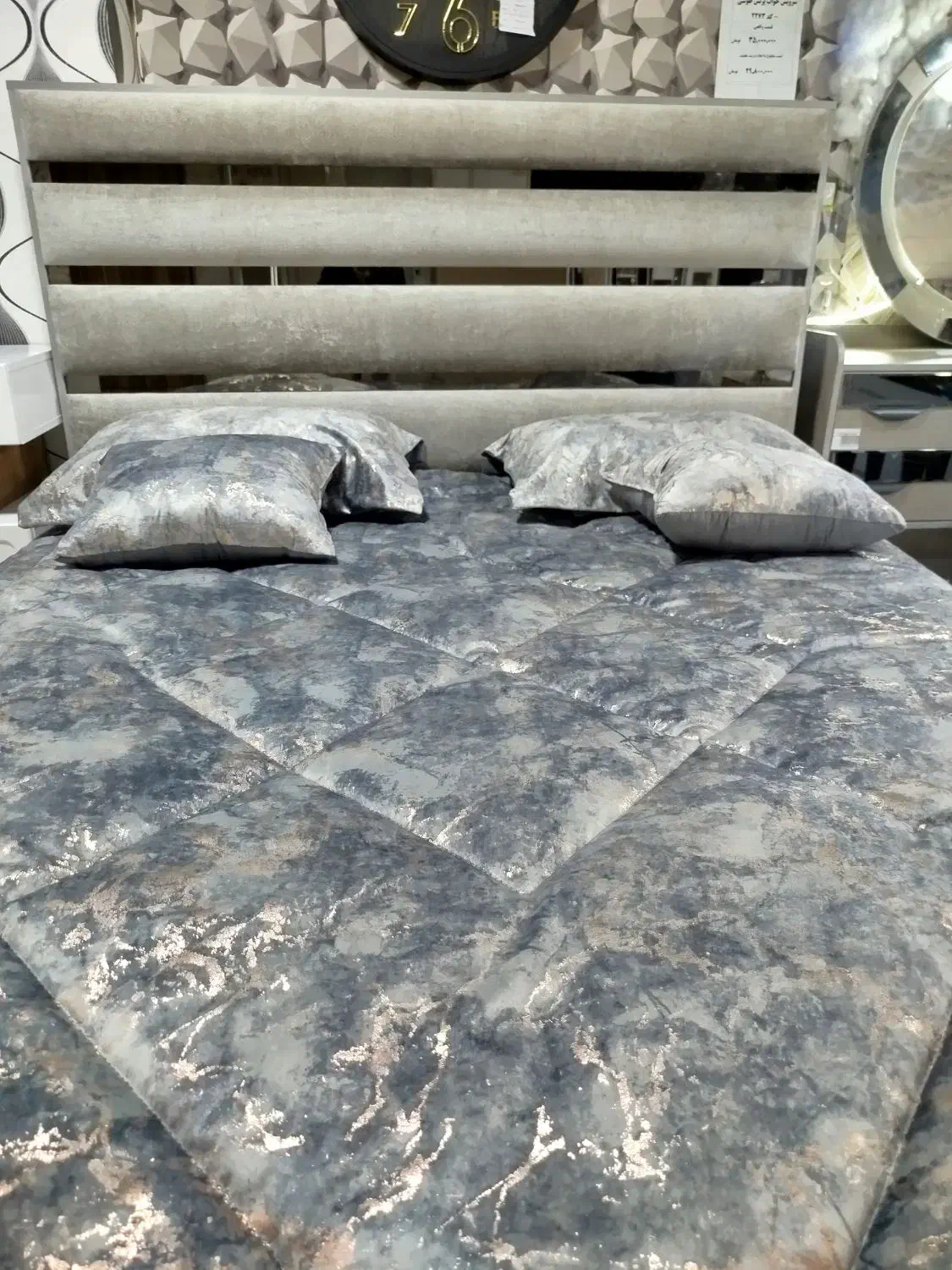 سرویس خواب پرنس طوسی زرین کالا|تخت و سرویس خواب|یاسوج, |دیوار