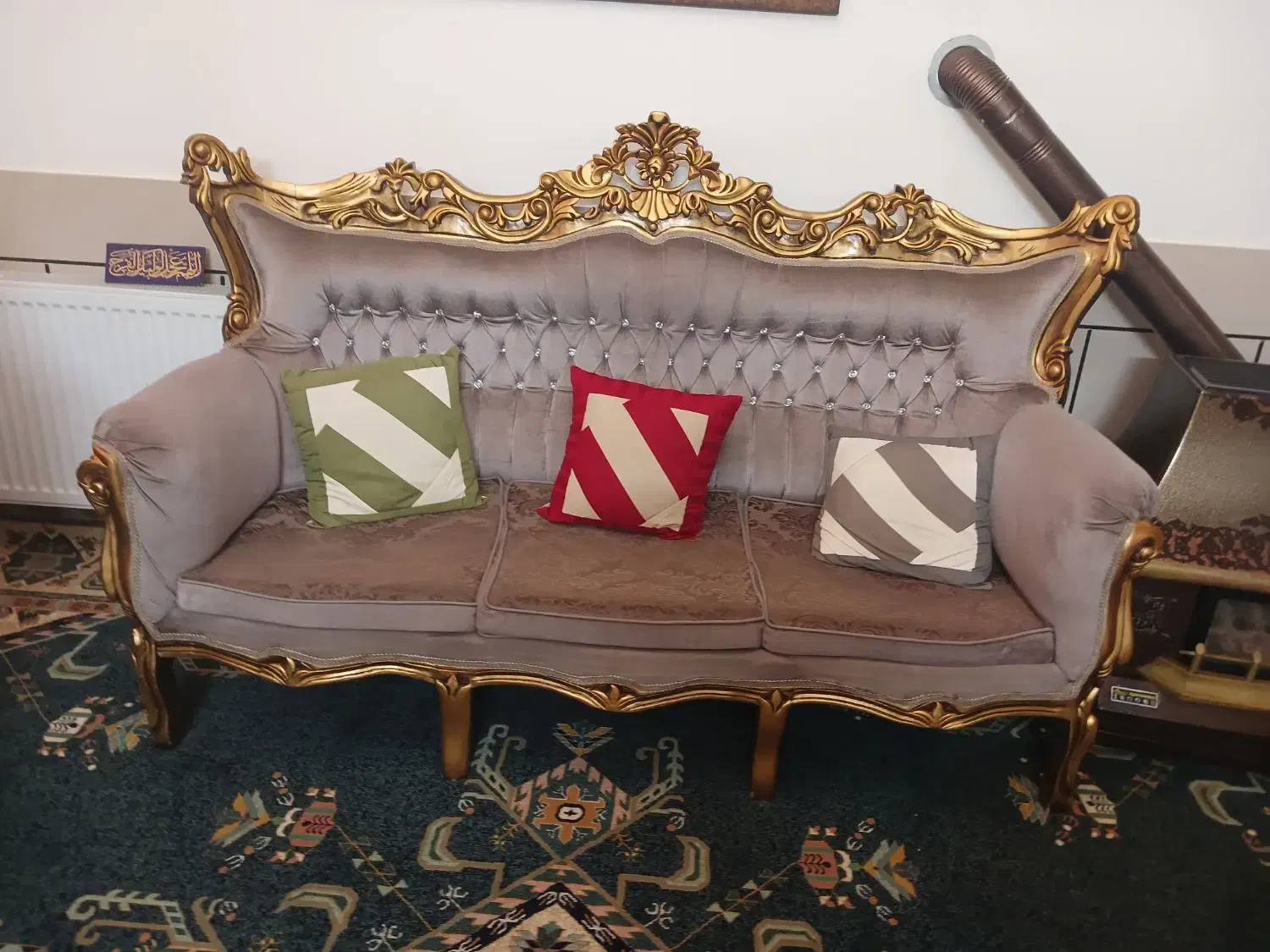 مبل سلطنتی چوب قدیمی|مبلمان خانگی و میز عسلی|زاهدان, |دیوار