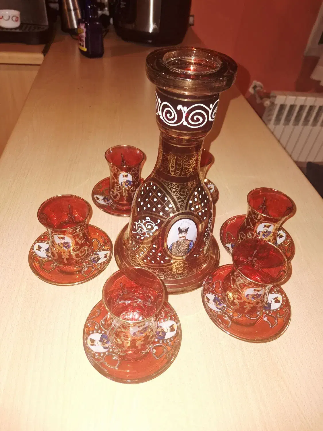 کوزه قلیان شاهعباسی ۶ استکان نعلبکی|صنایع دستی و سایر لوازم تزئینی|تهران, قزل قلعه|دیوار