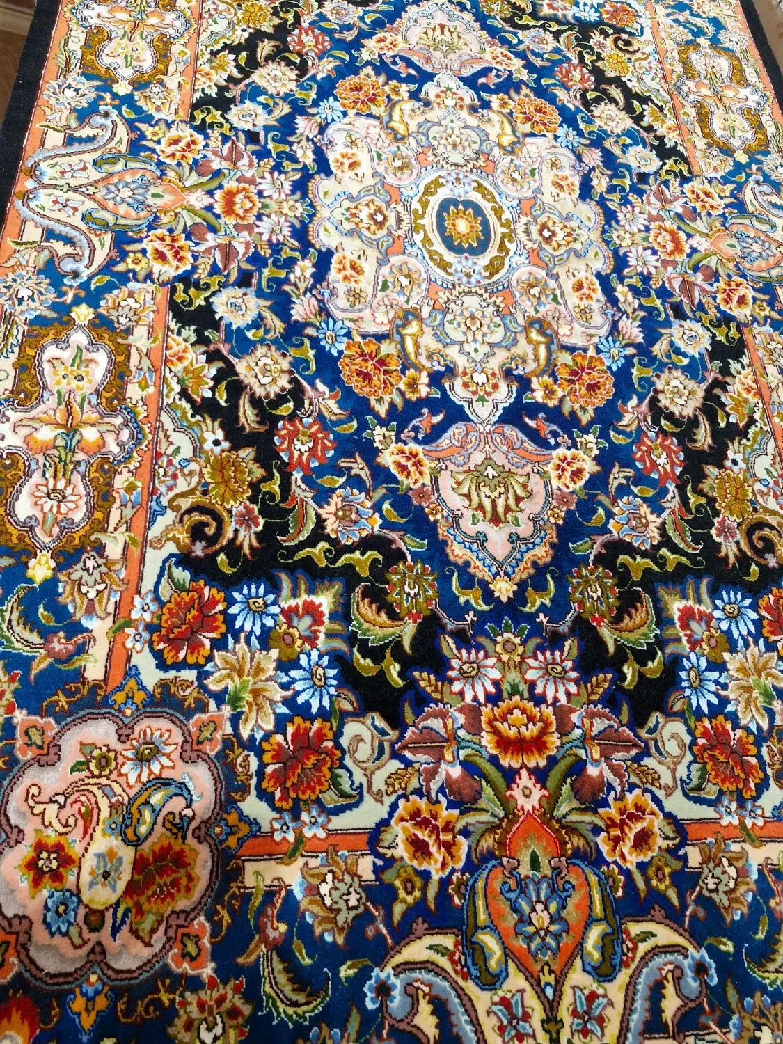 فرش زرنیم 50 رج سالاری|فرش|تبریز, |دیوار