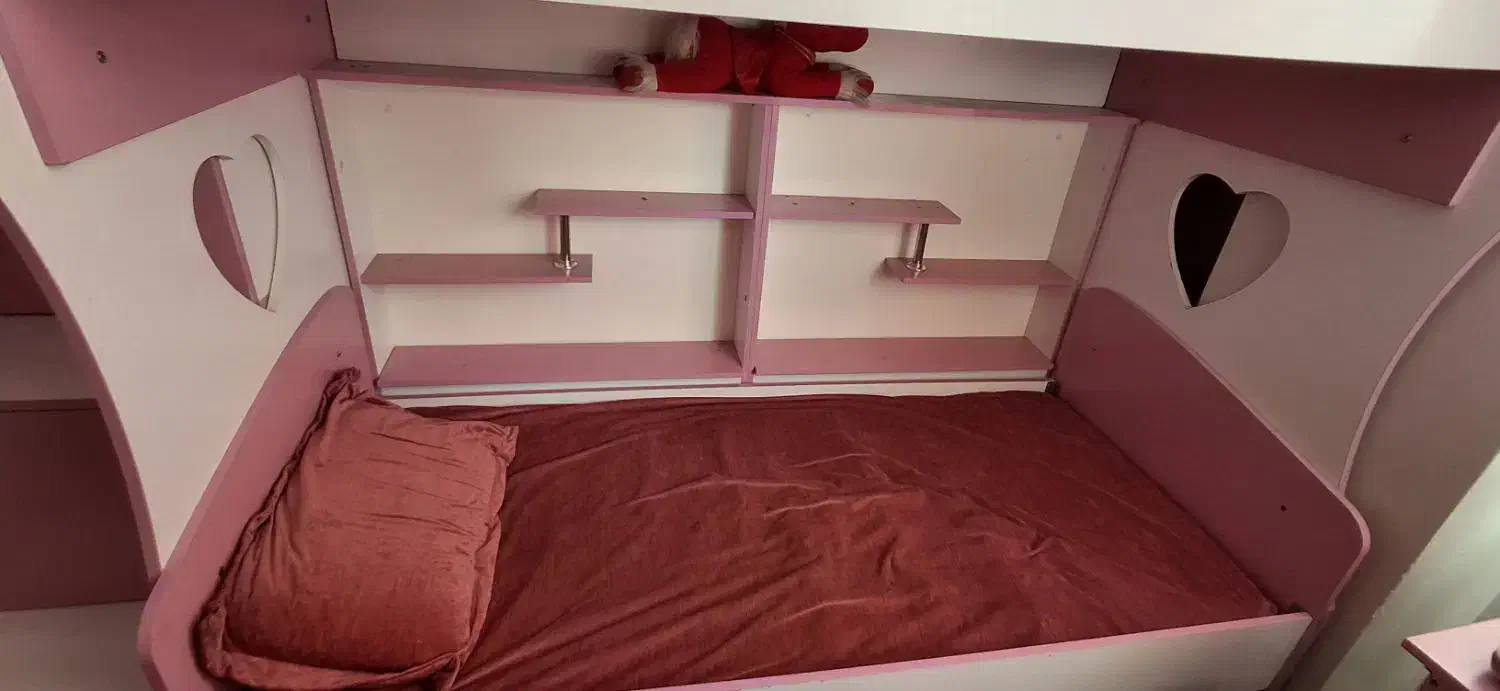 تخت دوطبقه دخترانه|تخت و سرویس خواب|تهران, مقدم|دیوار