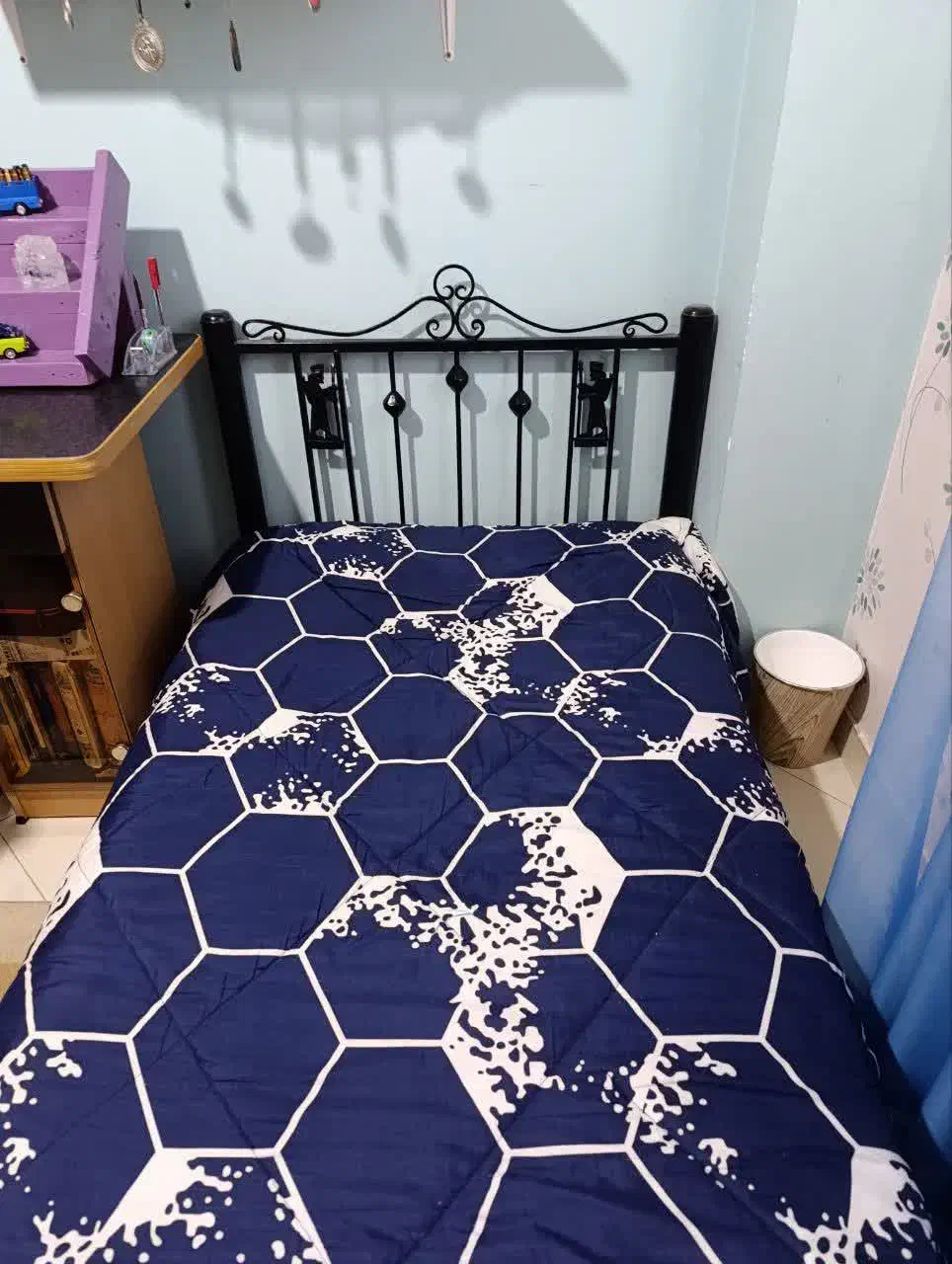 تخت ینفره بهمراه کفی وتشک فنردار|تخت و سرویس خواب|سمنان, |دیوار