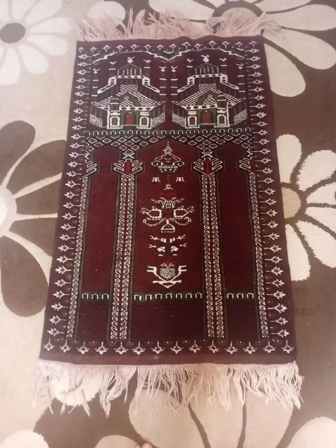 جانماز دستباف قدیمی|فرش|گرگان, |دیوار