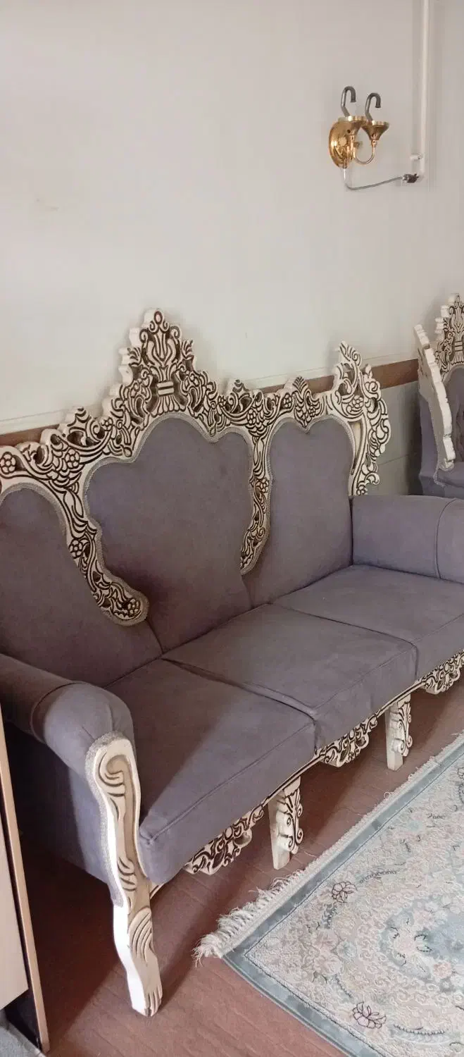 مبل سلطنتی ۷نفره|مبلمان خانگی و میز عسلی|قروه, |دیوار
