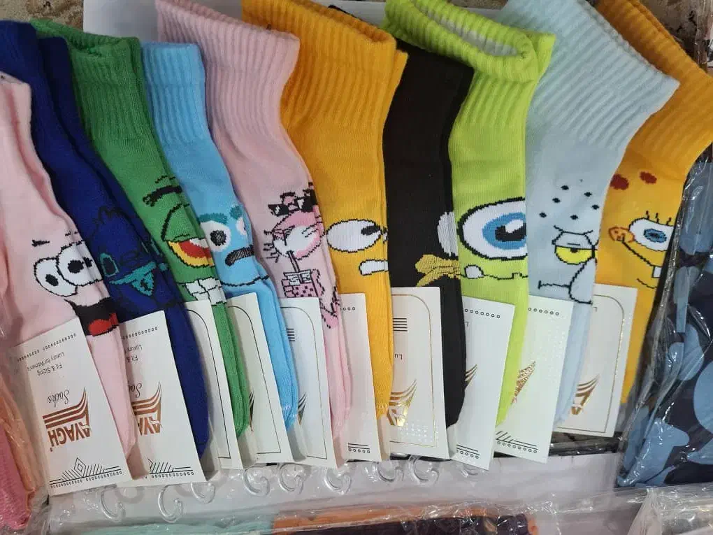 جوراب های طرح کارتونی و لبوبو ضد تعریق|لباس|اهواز, فولاد|دیوار