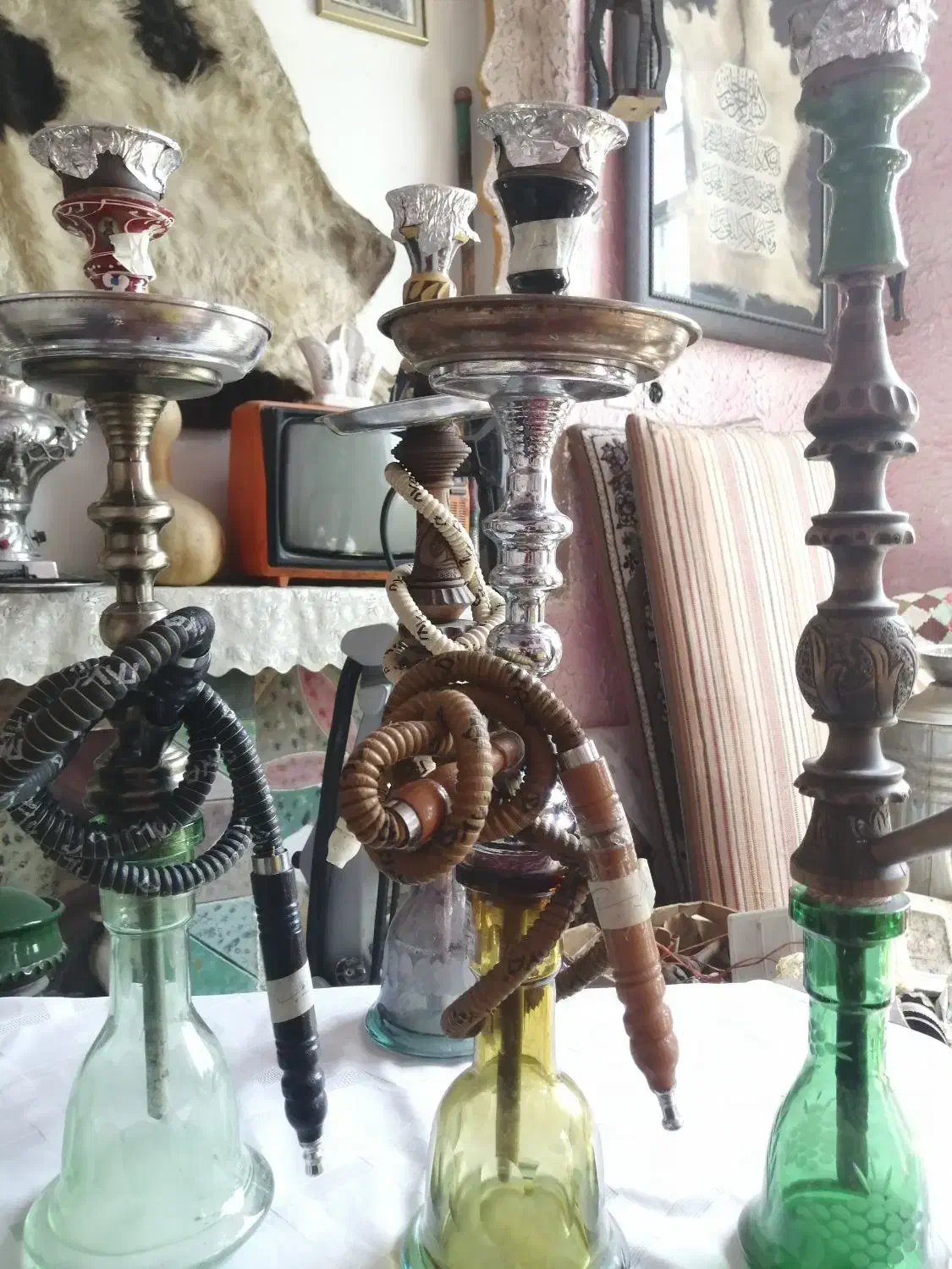 تعدادی قلیان(چوبی و فلزی)|کلکسیون و سرگرمی|ورامین, ورامین|دیوار