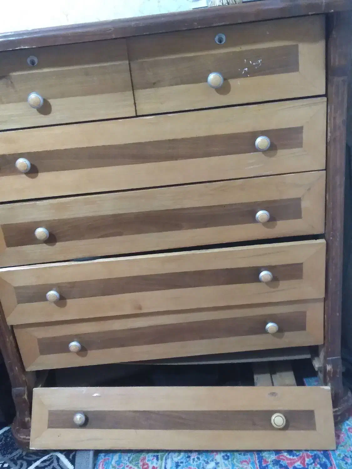 دراور ۶ کشو نیاز چوب اصل|جاکفشی، کمد، دراور|خرمآباد, |دیوار