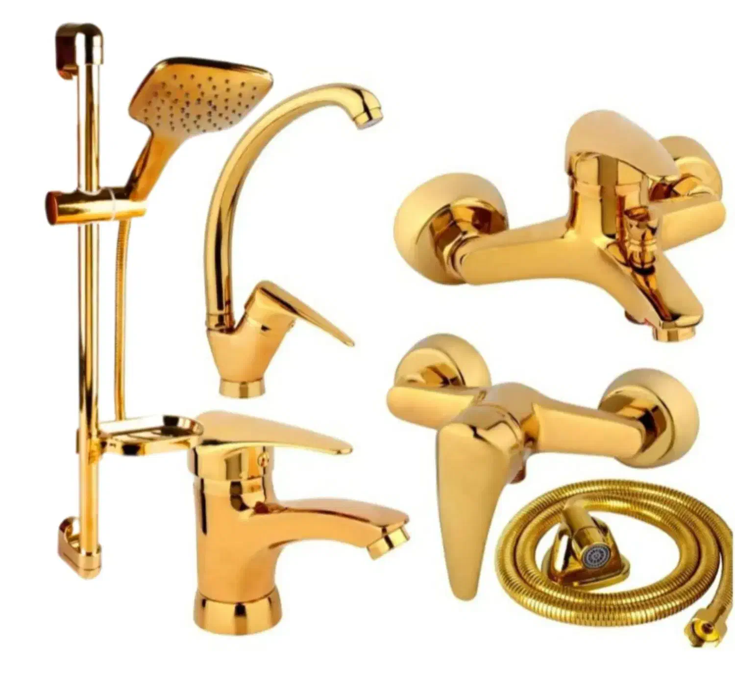 بسته کامل شیرآلات ۶ تکه کروم قیمت ۴۹۵۰ /جنس مرغوب|مصالح و تجهیزات ساختمان|قم, انسجام|دیوار