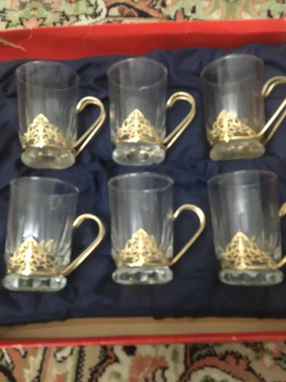 استکان پایه طلایی انتیک ایتالیا|صنایع دستی و سایر لوازم تزئینی|تبریز, |دیوار