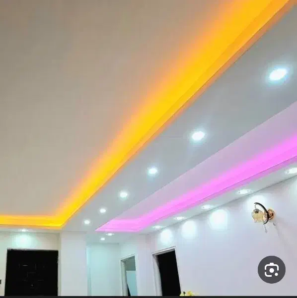 ریسه ساختمانی شیلنگی|ریسه و چراغ تزئینی|فردوسیه, |دیوار