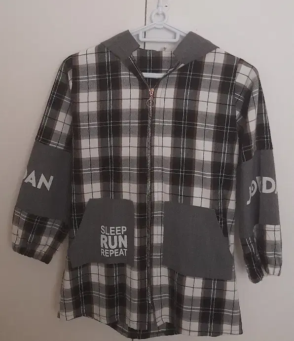 هودی چهارخانه دخترانه زیپ دار تمیز و سالم|لباس|پردیس, فاز ۴|دیوار