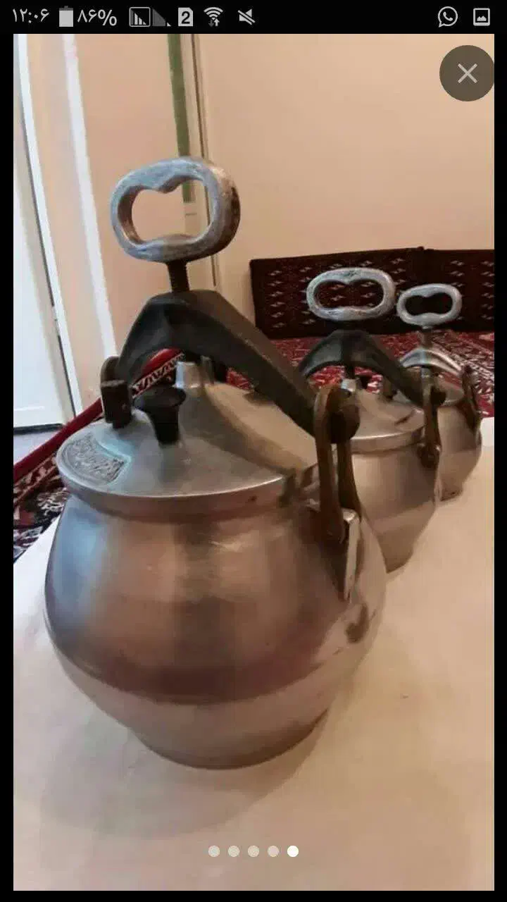 زود پزهای آلیاژ قدیم  در سه سایز|کلکسیون اشیاء عتیقه|آباده, |دیوار