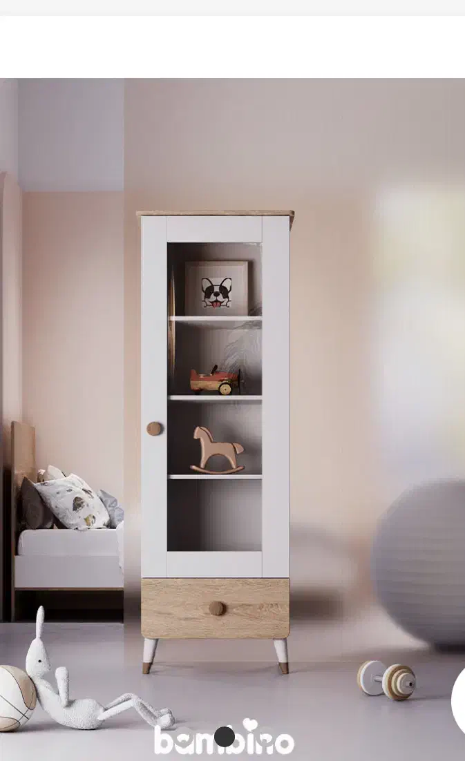 تخت خواب و ویترین سرویس سیسمونی نوزاد|تخت و صندلی بچه|صدرا-فارس, فاز ۱|دیوار