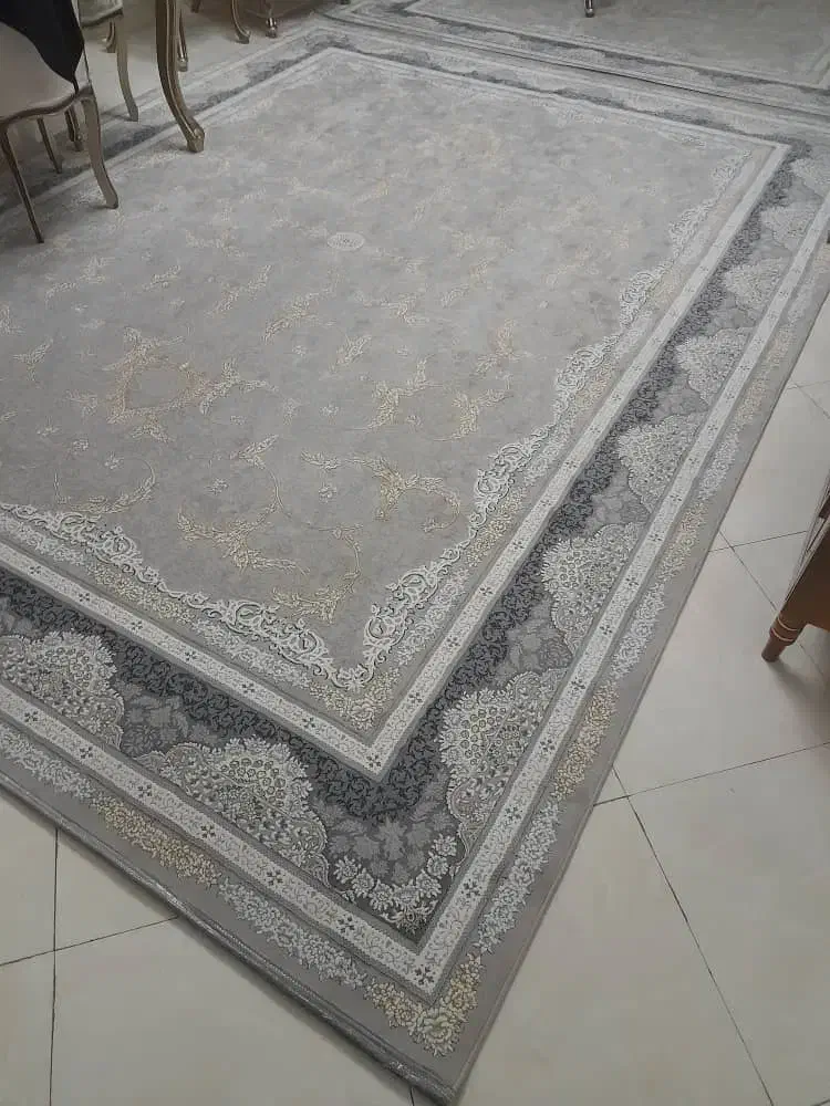 یک جفت فرش 12متری طوسی باهم 32تومن|فرش|تهران, خاک سفید|دیوار