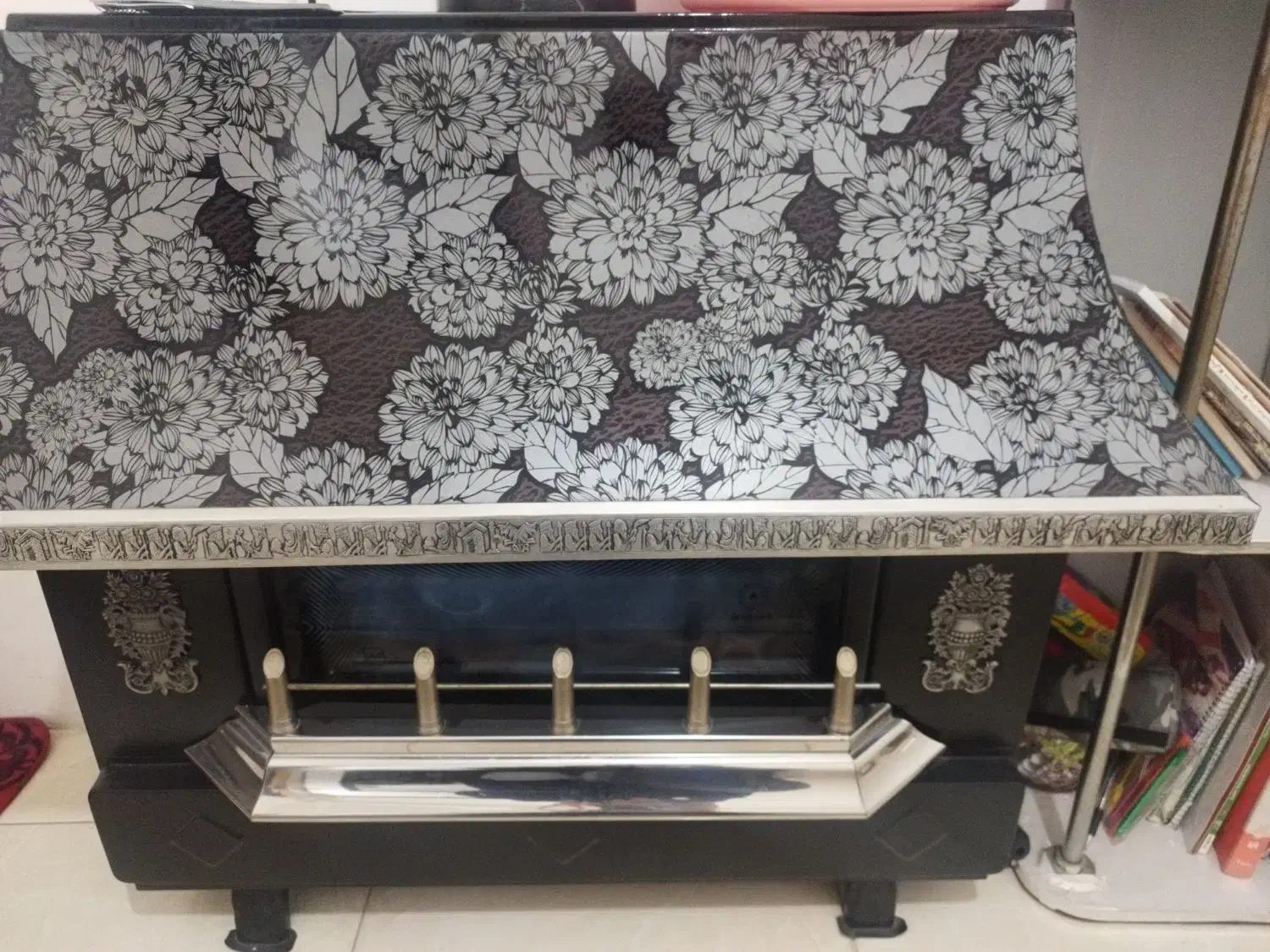 شومینه ی بزرگ|بخاری، هیتر، شومینه|گلستان (تهران), |دیوار