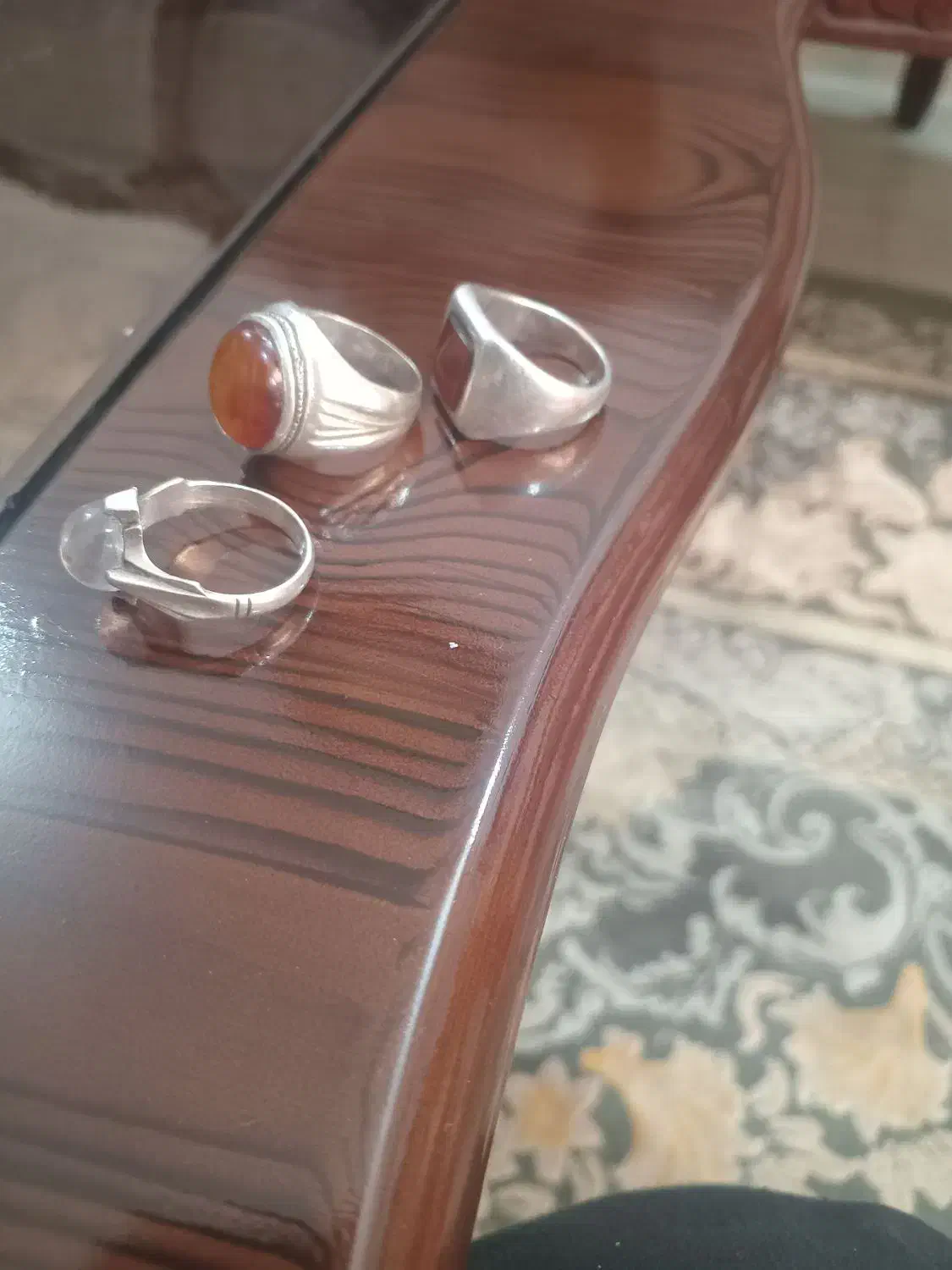 انگشتر نقره دوتاش اتیقه قدیمی|جواهرات|طرقبه, |دیوار