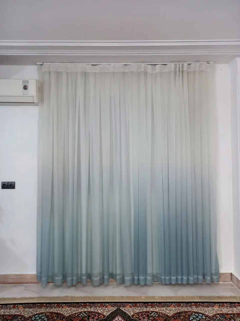 پرده حریر با زیر پرده|پرده، رانر، رومیزی|ساوه, |دیوار