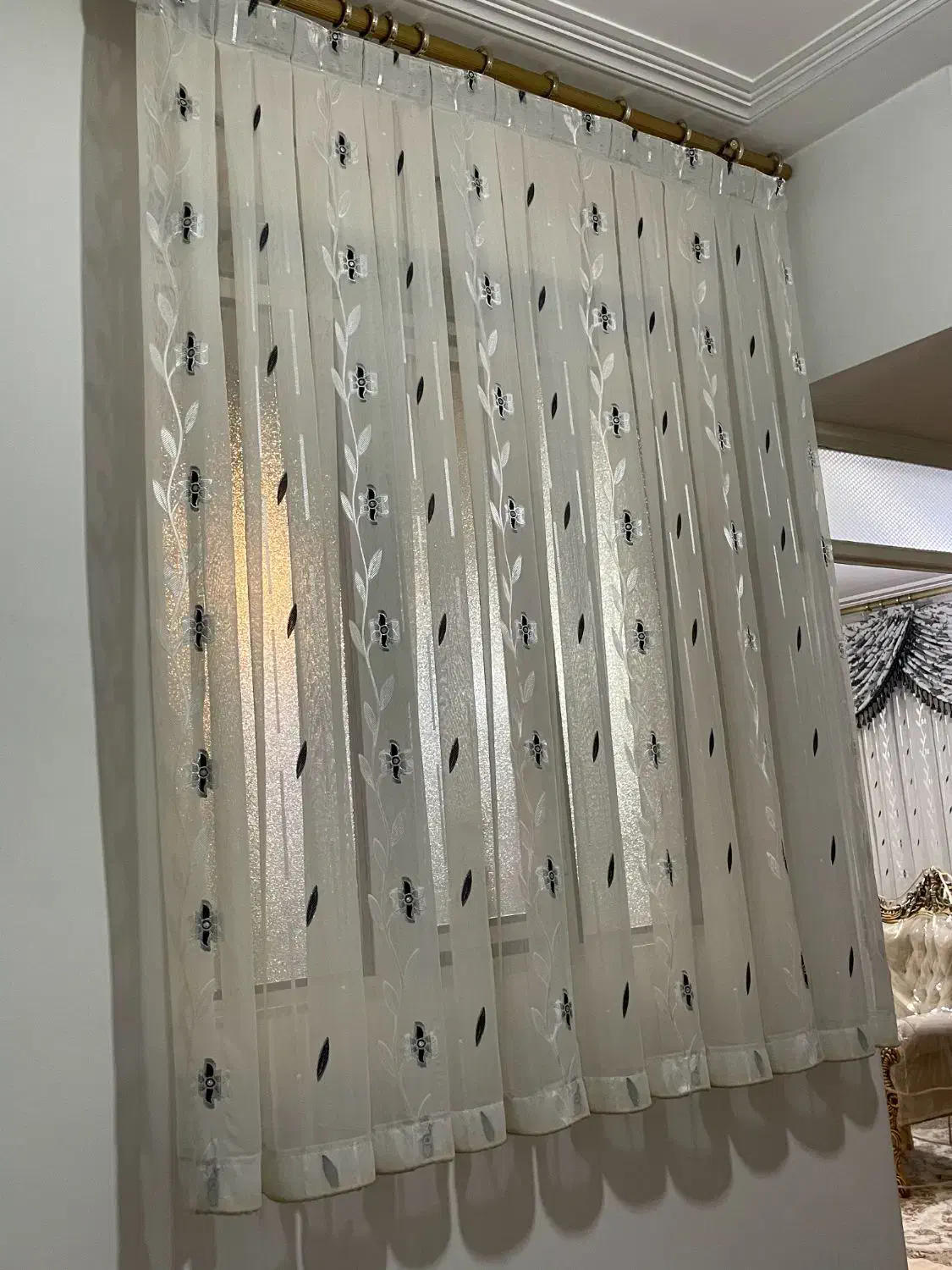 پرده پذیرایی بسیار شیک و نو|پرده، رانر، رومیزی|کنگاور, |دیوار