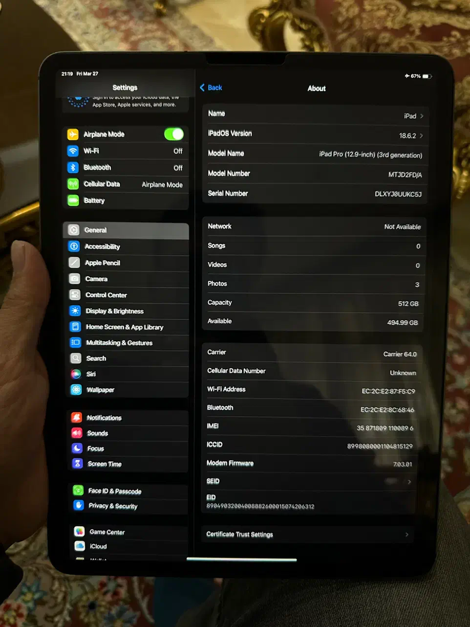 ipad pro 12.9 512G Wifi|تبلت|تهران, ابوذر|دیوار
