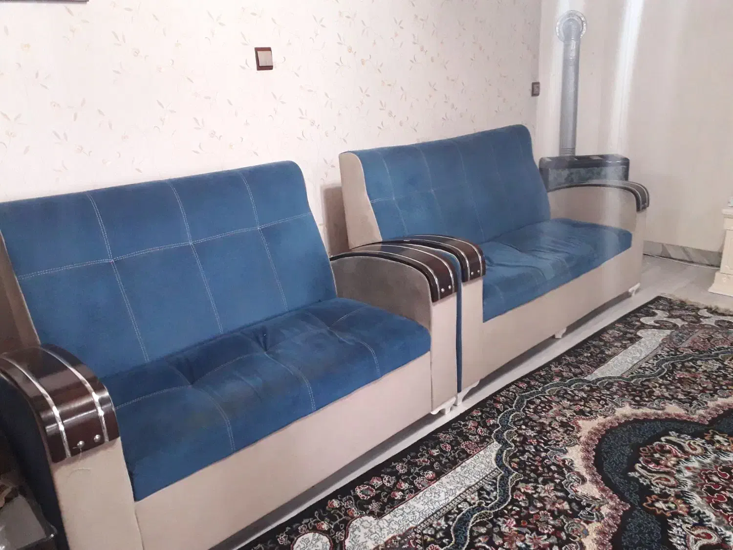 راحتی هفت نفره سالم|مبلمان خانگی و میز عسلی|فومن, |دیوار