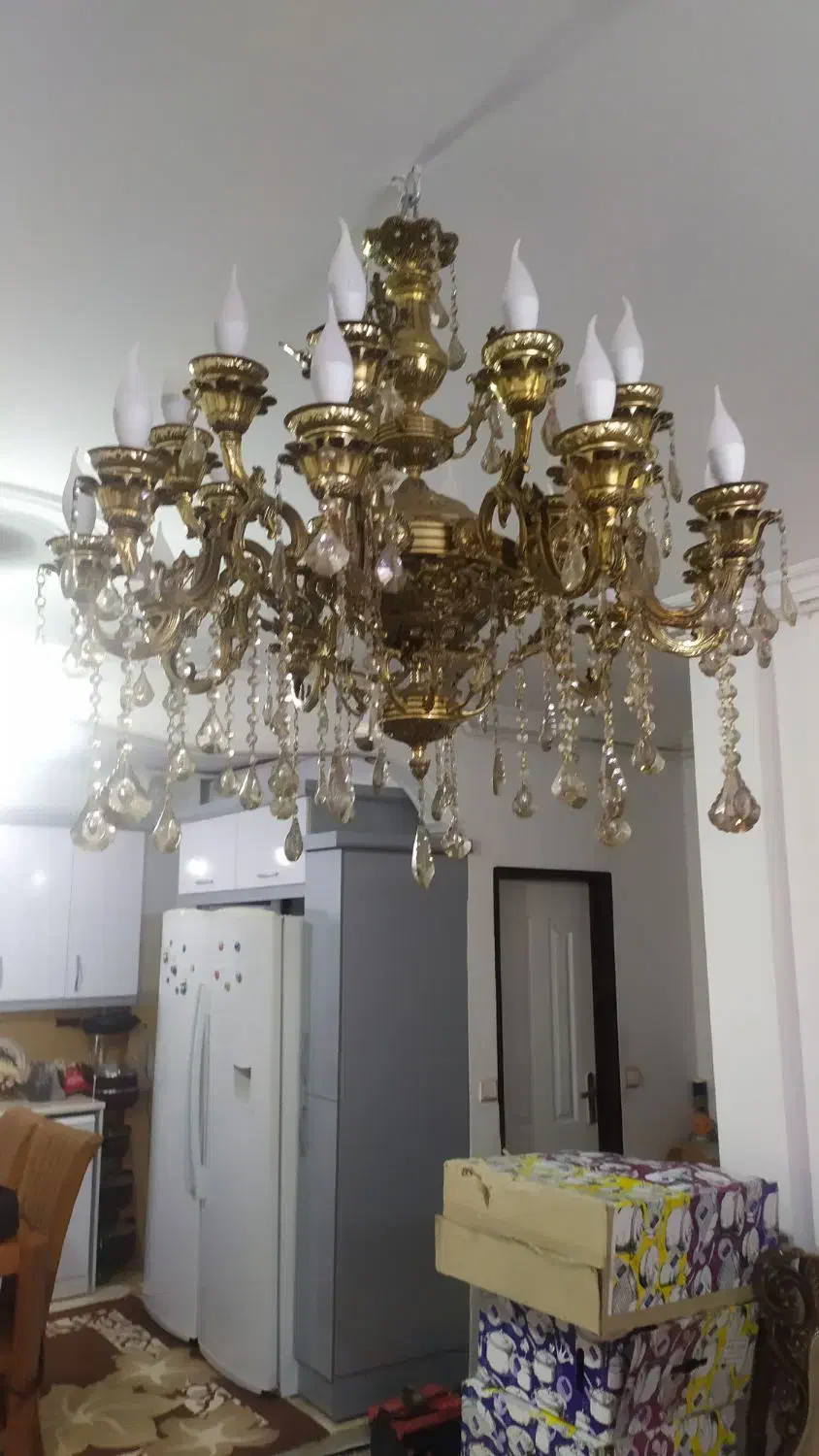 لوستر برنز|لوستر و چراغ آویز|ملایر, |دیوار